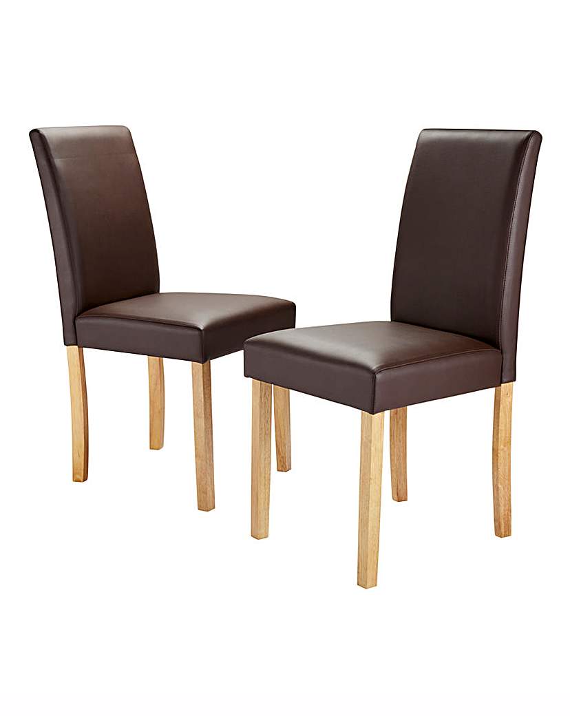 Mia Faux Leather Pair of Dining Chairs Mia Faux Leather Pair of Dining Chairs