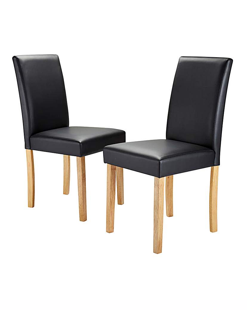 Mia Faux Leather Pair of Dining Chairs Mia Faux Leather Pair of Dining Chairs