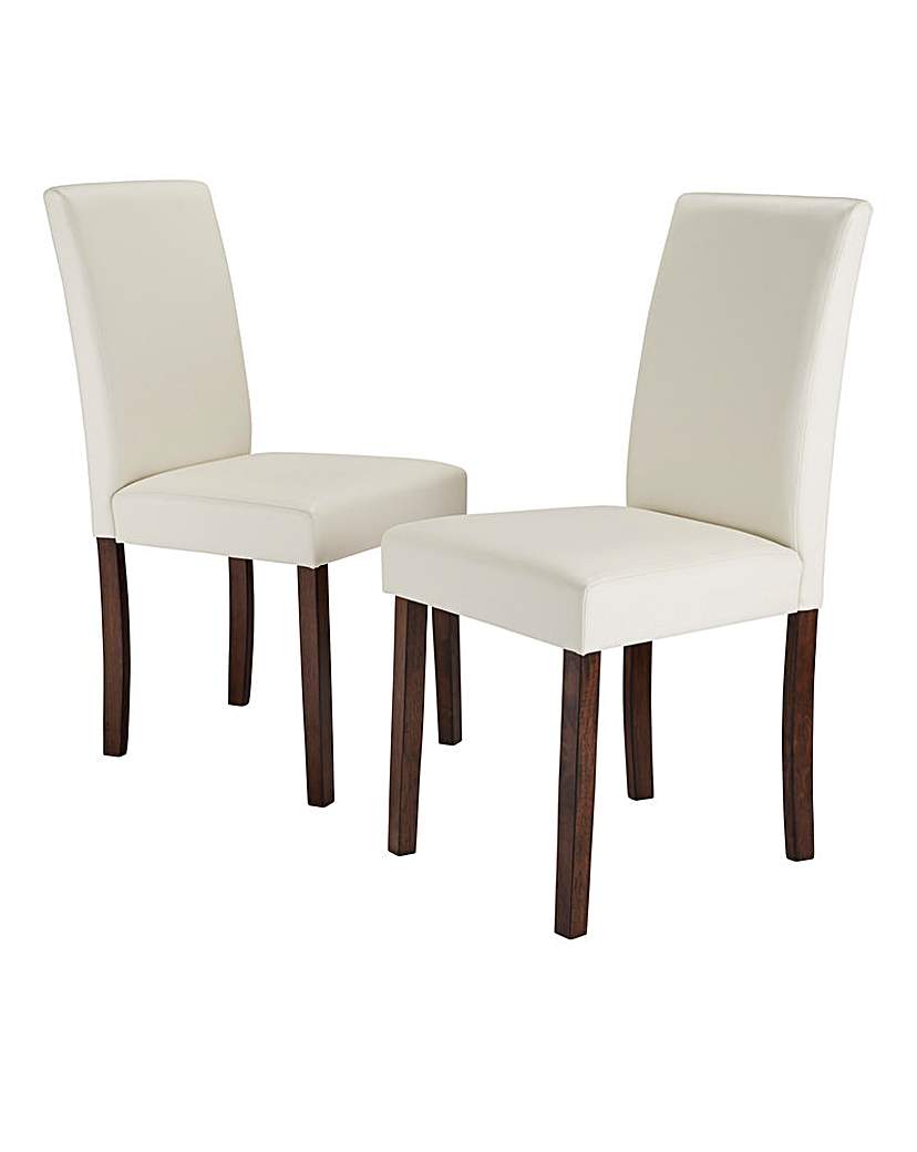 Mia Faux Leather Pair of Dining Chairs Mia Faux Leather Pair of Dining Chairs