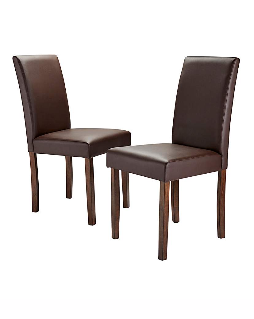 Mia Faux Leather Pair of Dining Chairs Mia Faux Leather Pair of Dining Chairs