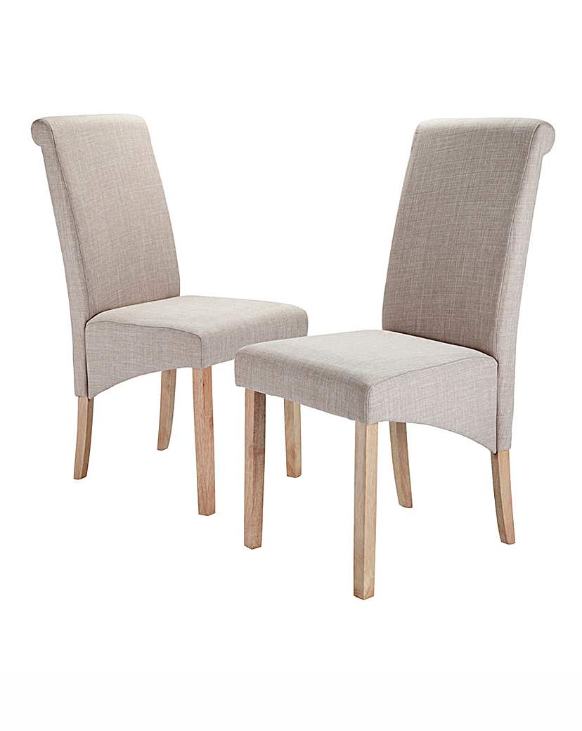 Siena Fabric Pair of Dining Chairs Siena Fabric Pair of Dining Chairs