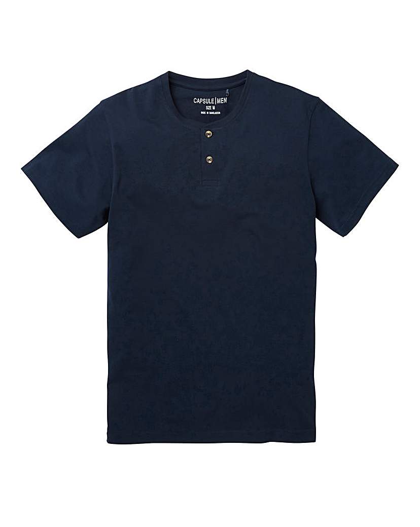 Capsule Navy Grandad T-Shirt Long Capsule Navy Grandad T-Shirt Long
