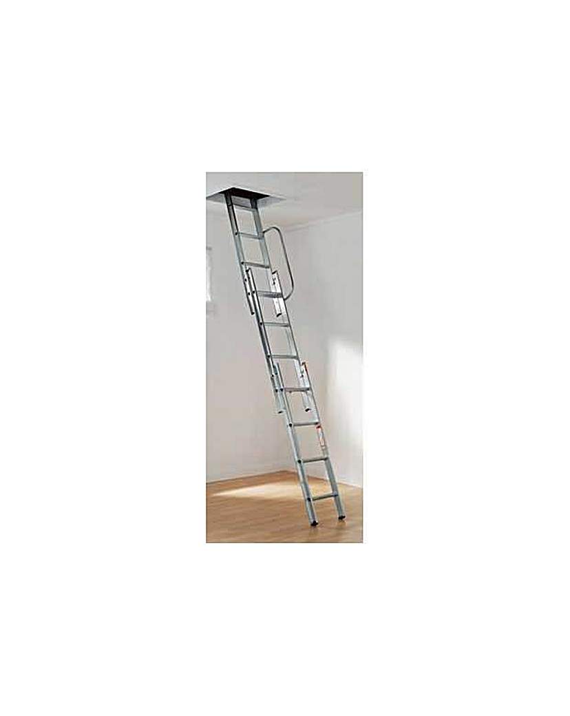 Abru 3 Section Loft Ladder With Handrail Abru 3 Section Loft Ladder With Handrail