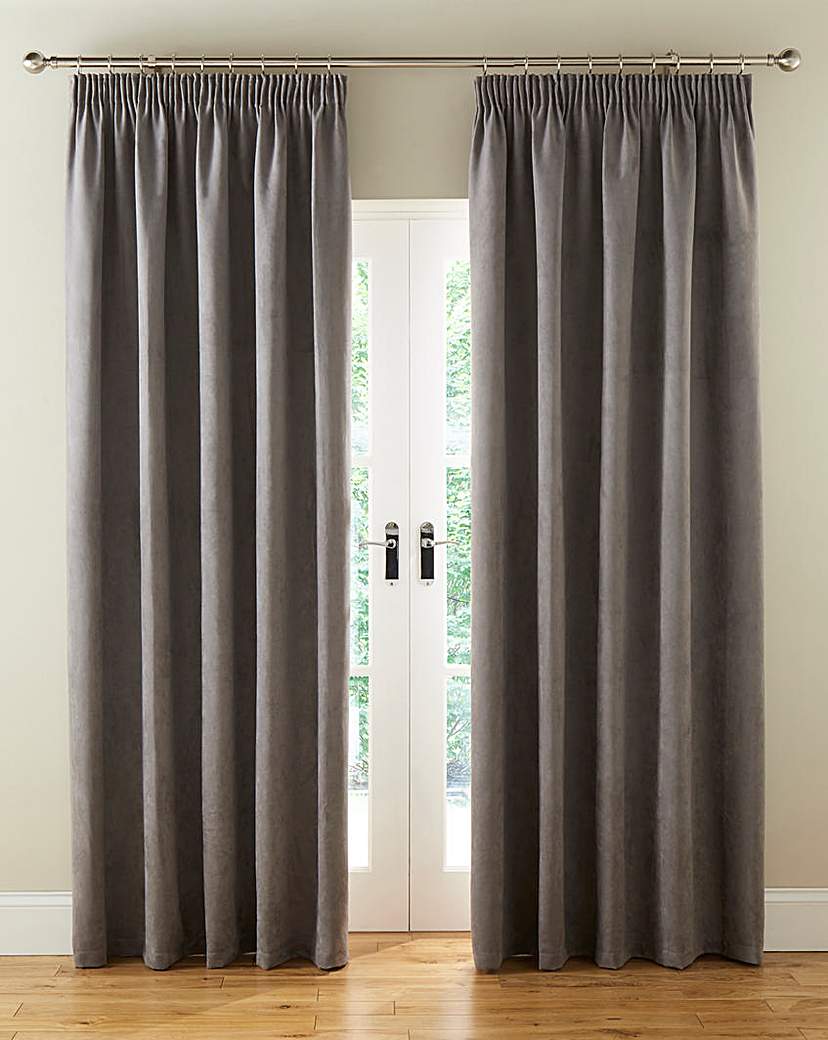 Faux Suede Pencil Pleat Lined Curtains Faux Suede Pencil Pleat Lined Curtains