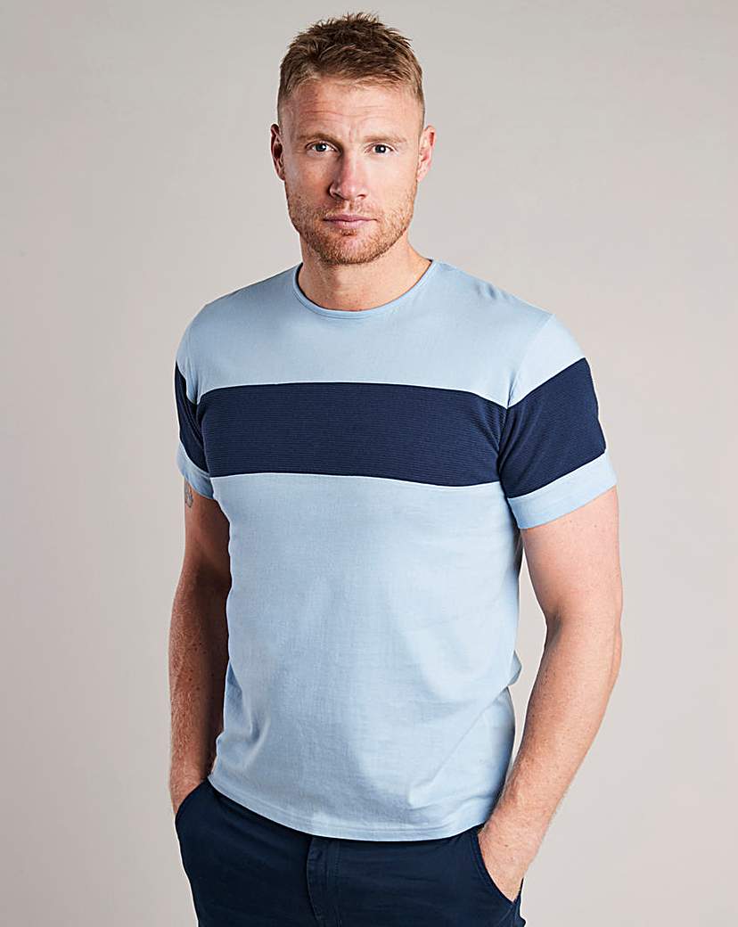 Flintoff By Jacamo Stripe T-Shirt L Flintoff By Jacamo Stripe T-Shirt L