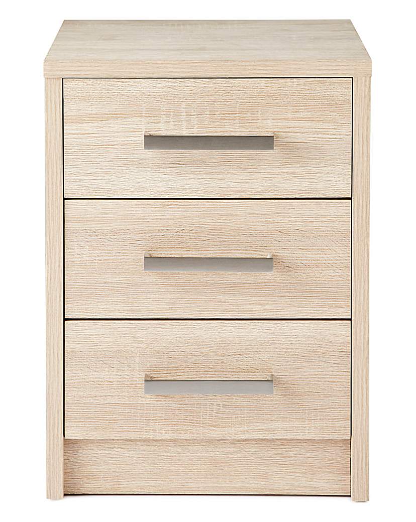 Canyon 3 Drawer Bedside Table Canyon 3 Drawer Bedside Table