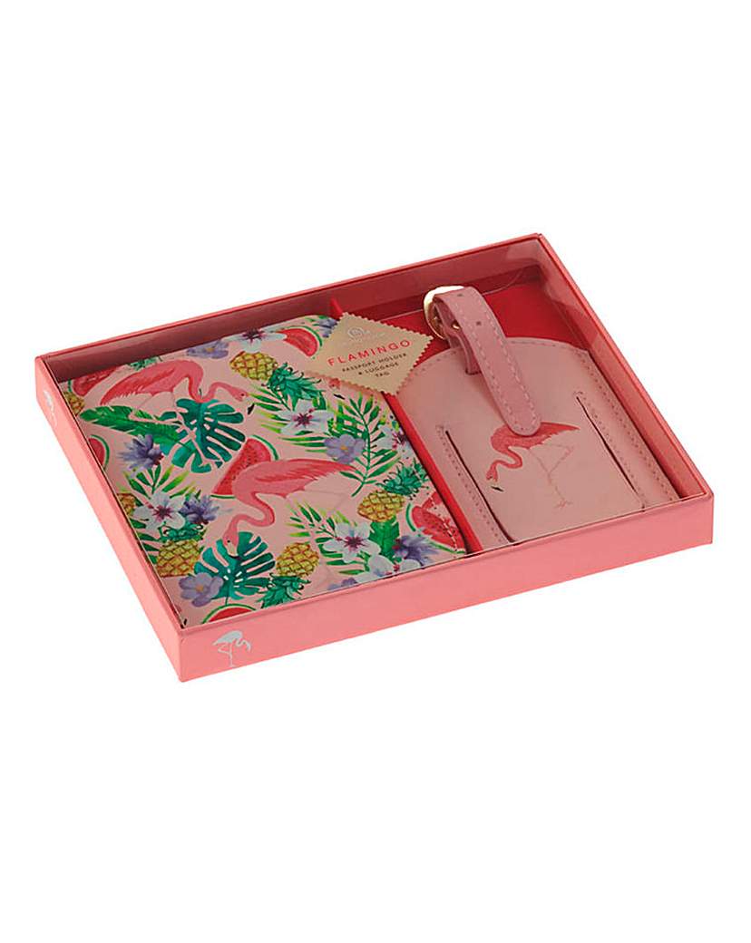 Flamingo Passport Cover and Luggage Set Flamingo Passport Cover and Luggage Set