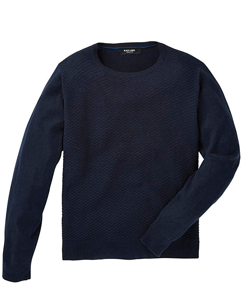 Black Label Texture Stitch Knit Long Black Label Texture Stitch Knit Long