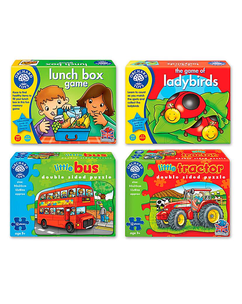 Pack of 4 Puzzle and Game Set Pack of 4 Puzzle and Game Set