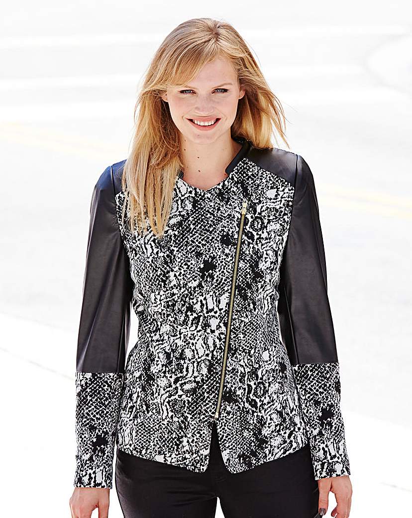 Joanna Hope PU Trim Biker Jacket Joanna Hope PU Trim Biker Jacket