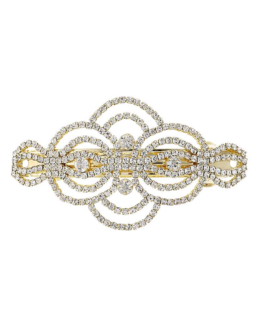 Mood gold diamante swirl hair clip Mood gold diamante swirl hair clip