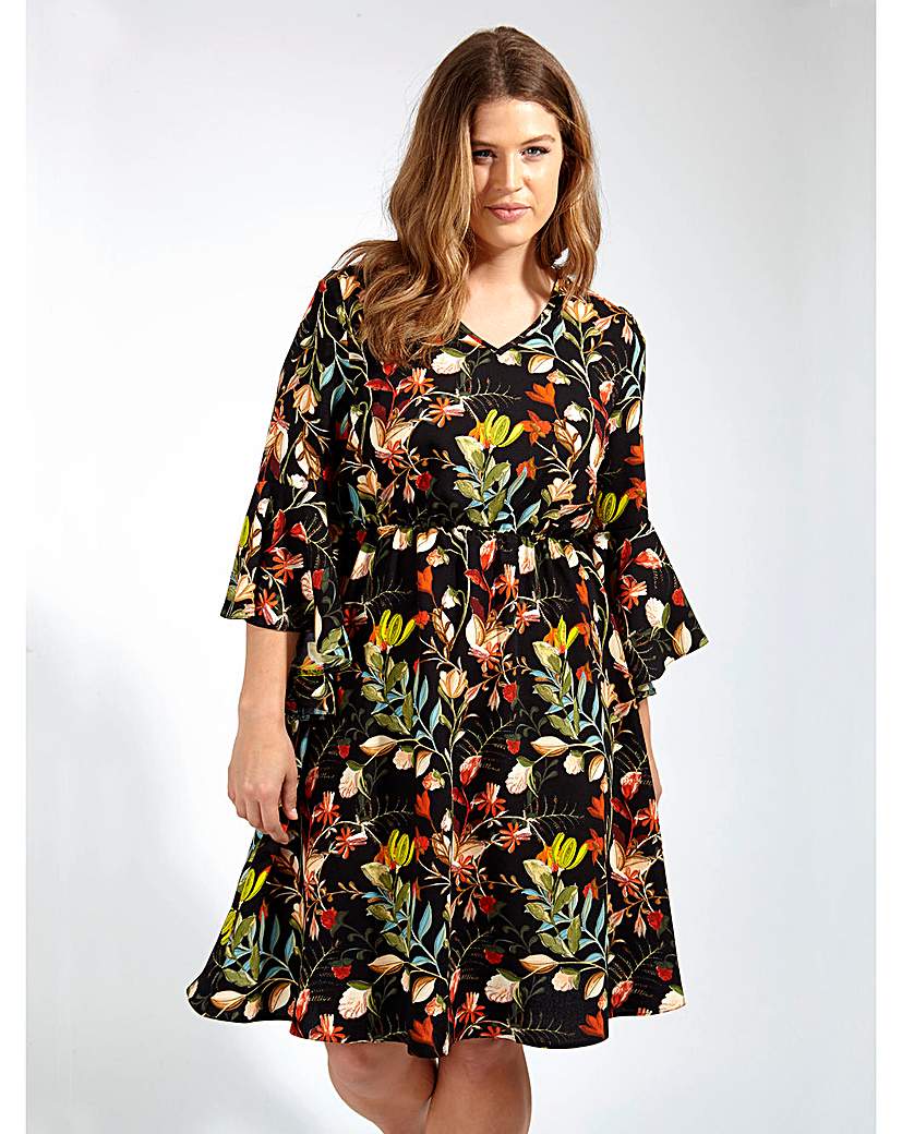Lovedrobe GB Black Floral Print Dress Lovedrobe GB Black Floral Print Dress