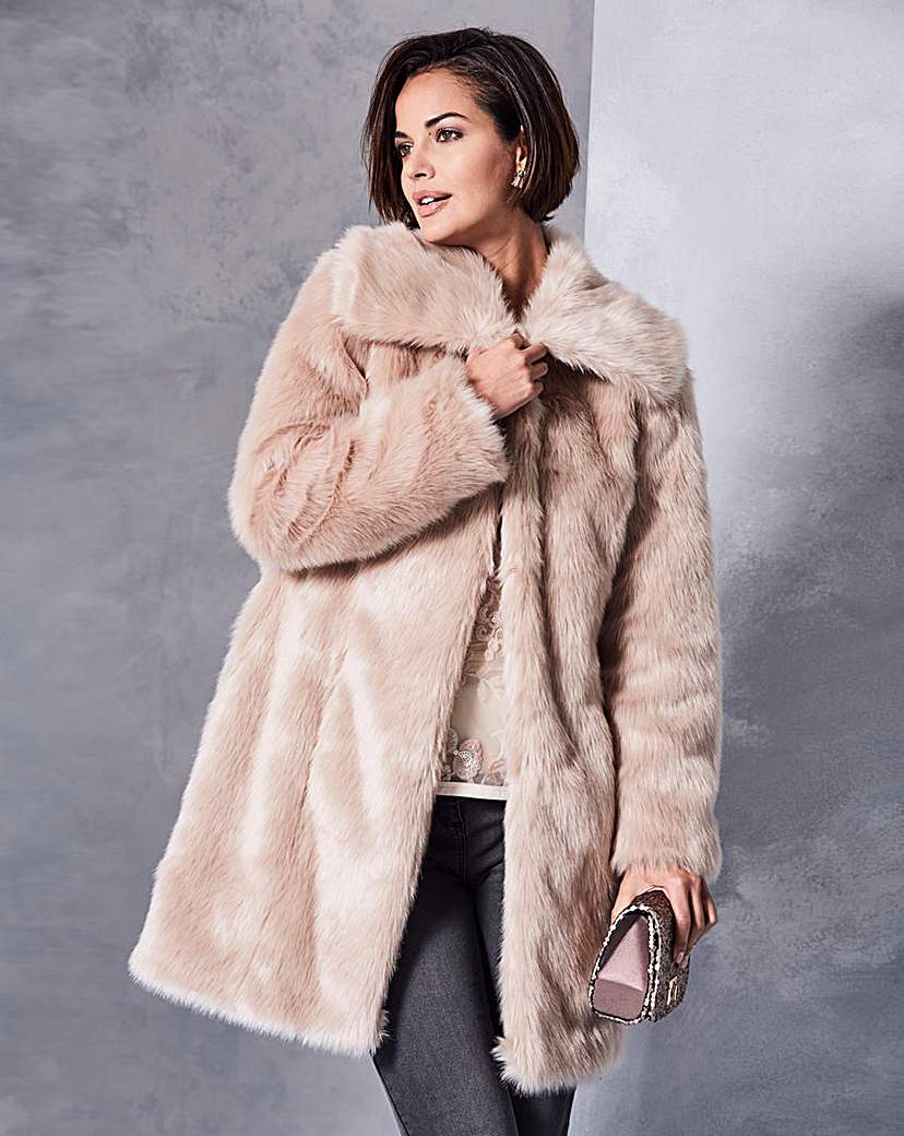 Champagne Faux Fur Coat Champagne Faux Fur Coat