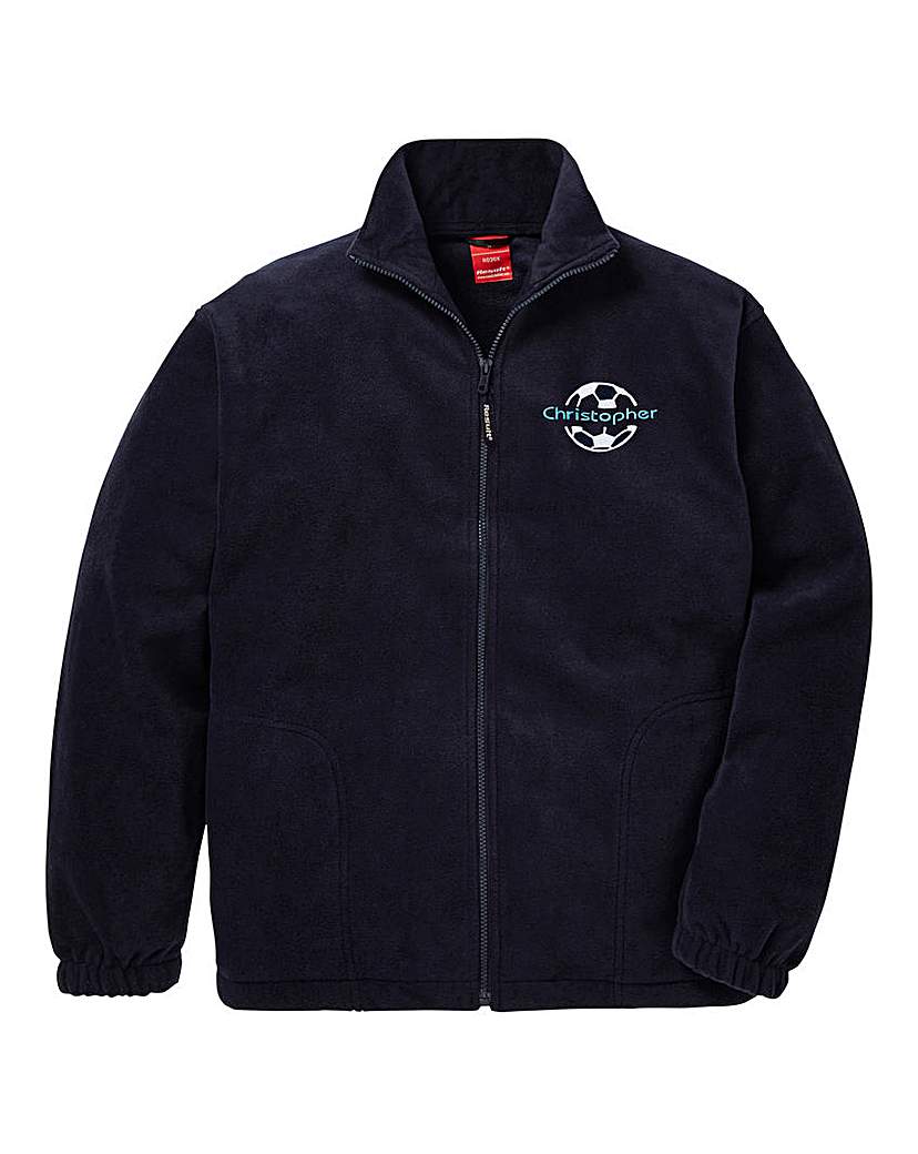 Personalised Football Zip Up Fleece Personalised Football Zip Up Fleece