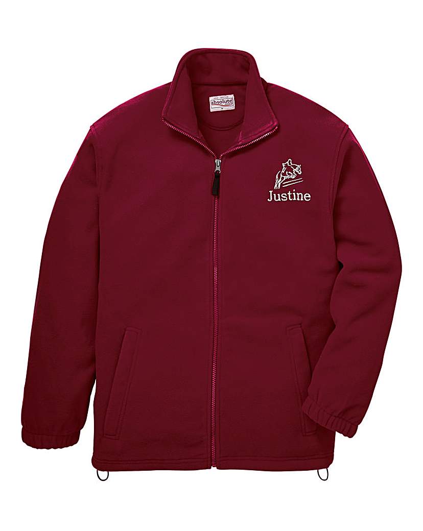 Personalised Horse Riding Zip Up Fleece Personalised Horse Riding Zip Up Fleece