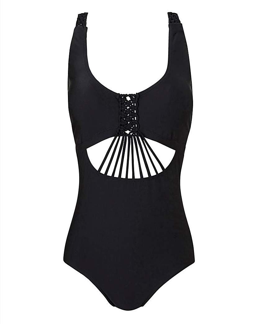 Black Macrame Swimsuit