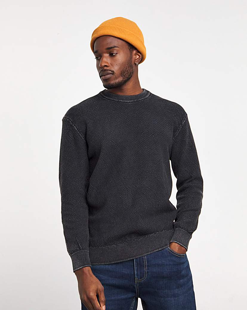 Pigment Dyed Slouch Knitted Jumper