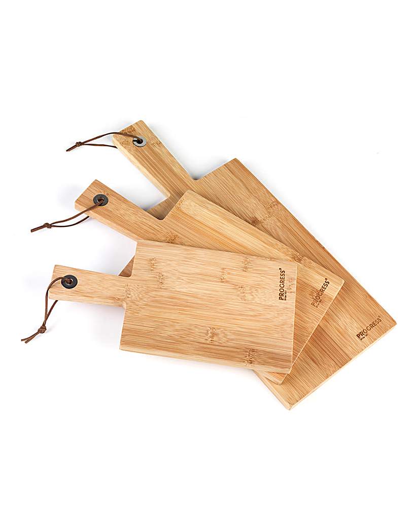 Progress 3 Pc Paddle Chopping Board Set Progress 3 Pc Paddle Chopping Board Set