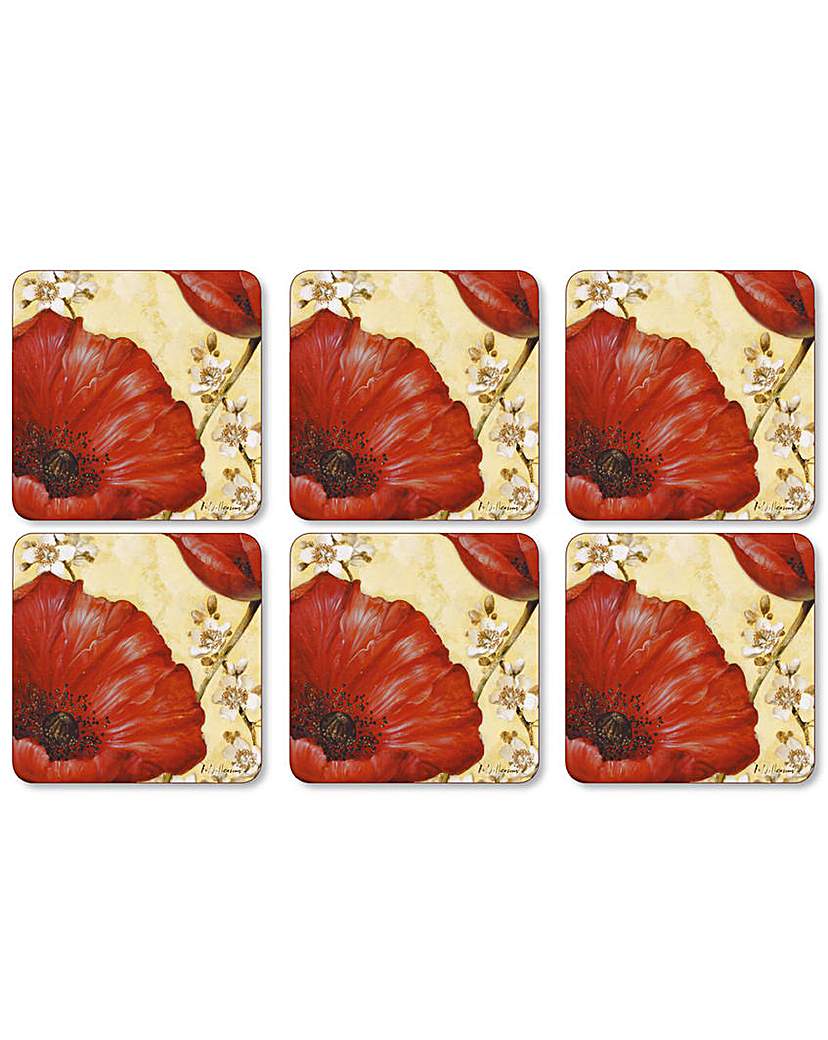 Pimpernel Poppy De Villeneuve Coasters Pimpernel Poppy De Villeneuve Coasters