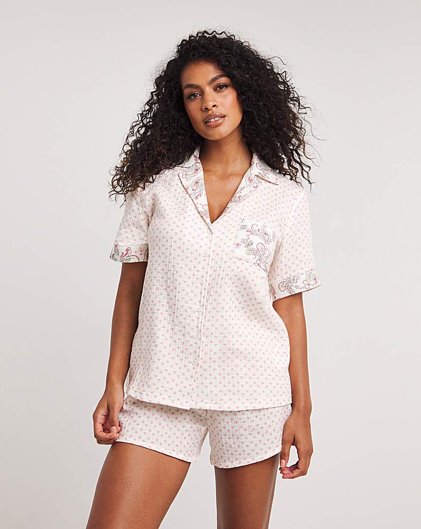 Pure Cotton Tunic and Shortie PJ Set