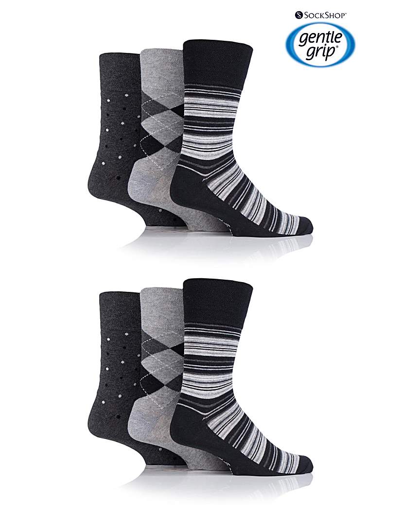 6 Pair Gentle Grip Socks 6 Pair Gentle Grip Socks