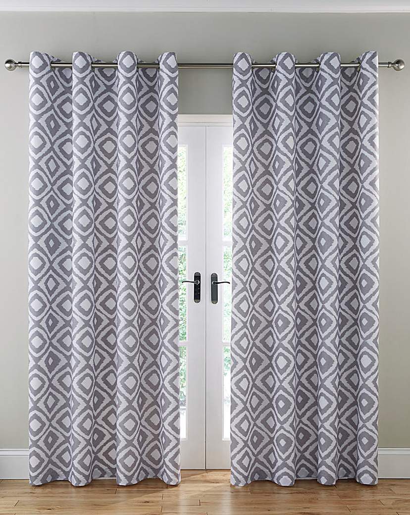 Nevada Printed Lined Eyelet Curtains Nevada Printed Lined Eyelet Curtains