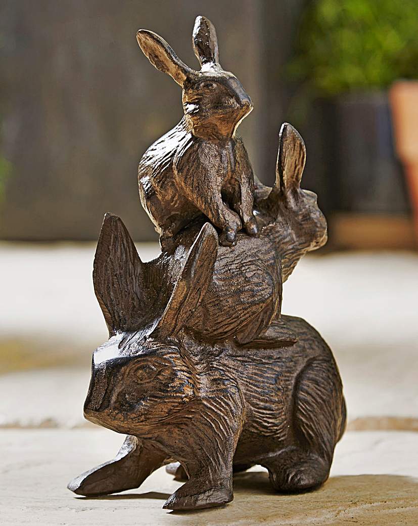 Cast Iron Stacking Rabbits Cast Iron Stacking Rabbits