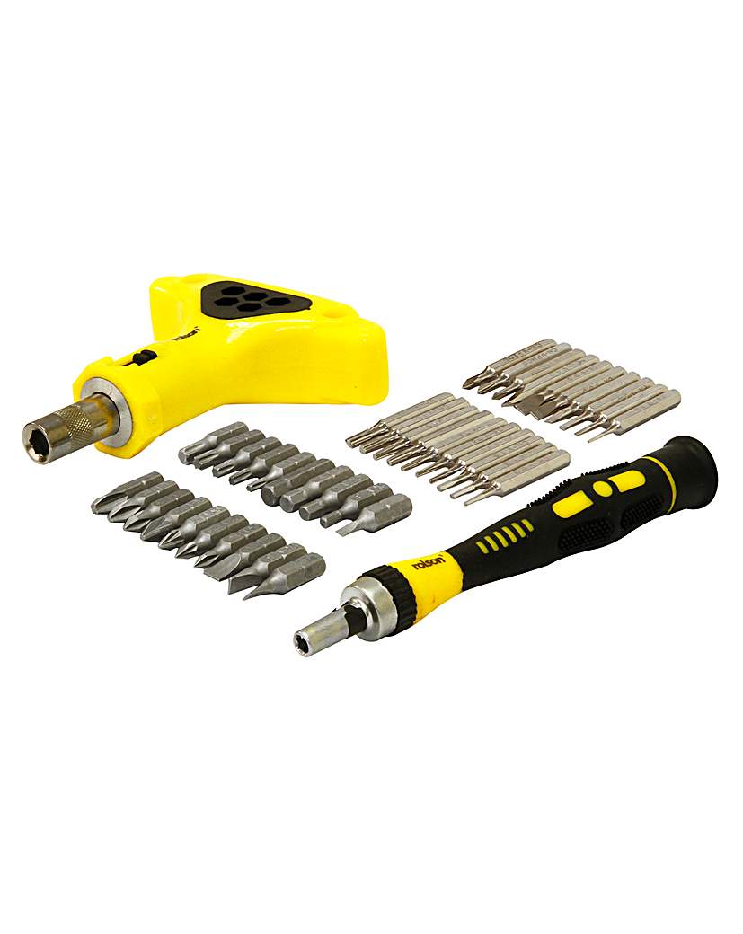 Rolson 42pc Screwdriver & Bit Set Rolson 42pc Screwdriver & Bit Set