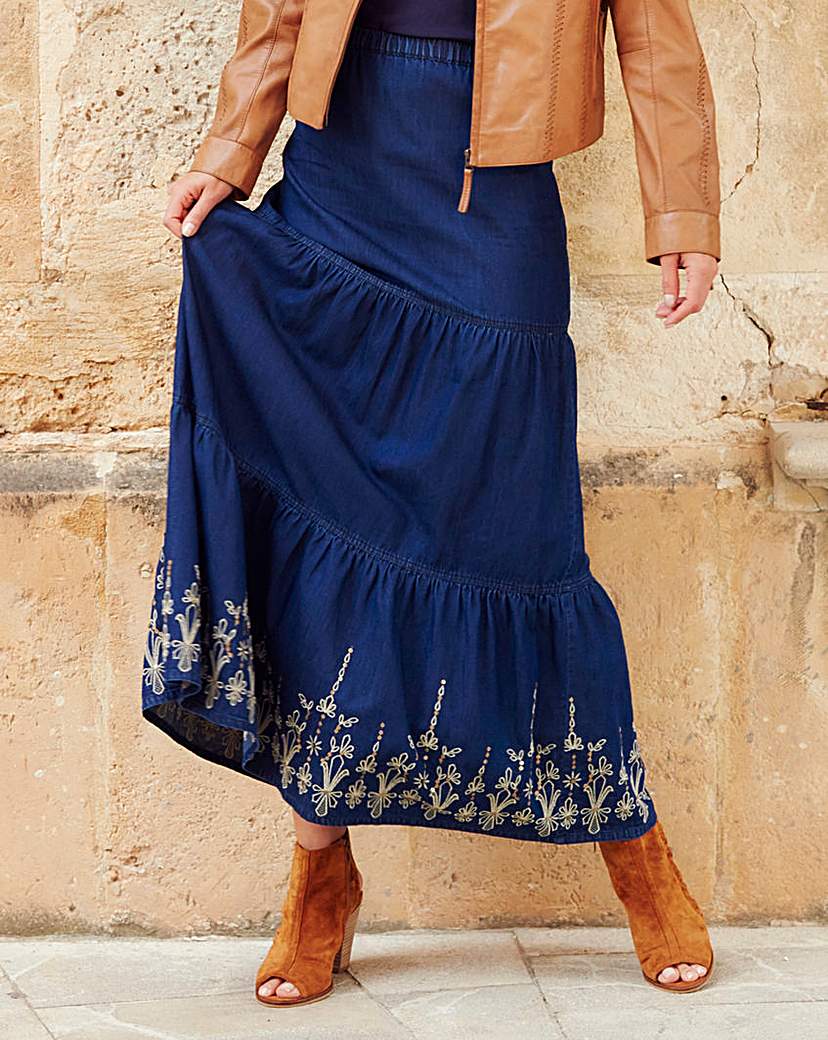 Joanna Hope Embroidered Maxi Skirt Joanna Hope Embroidered Maxi Skirt