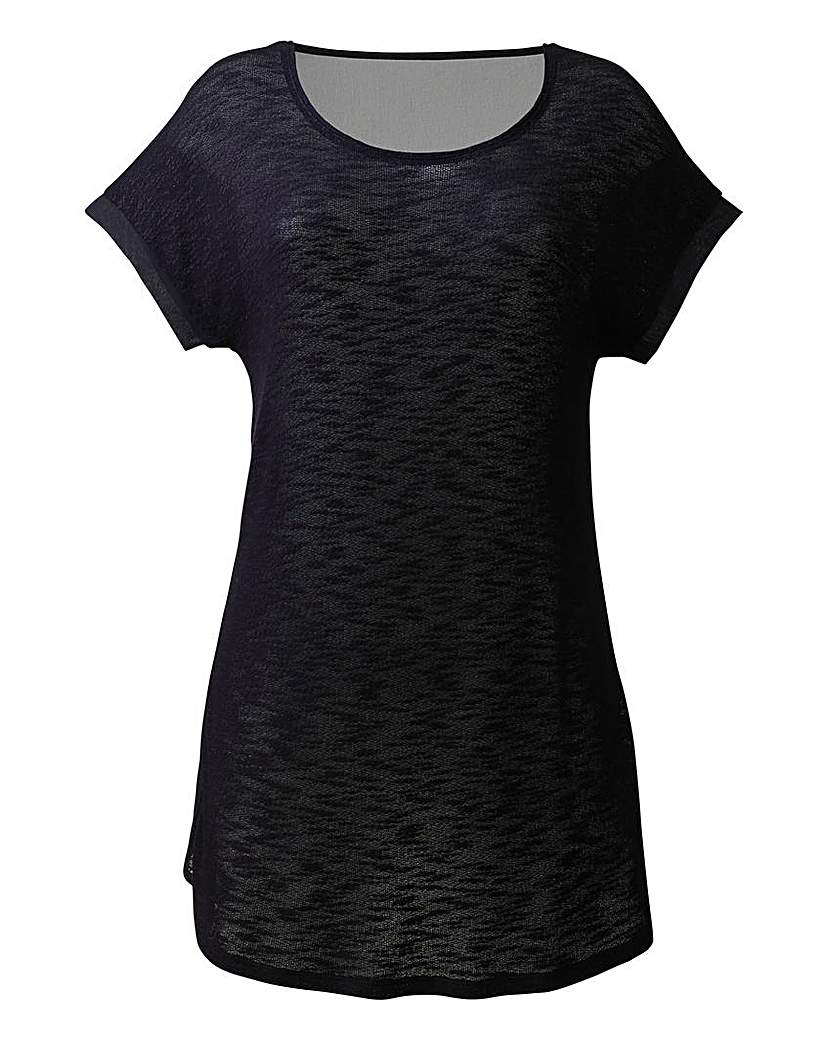 Textured Jersey Top with Knot Back