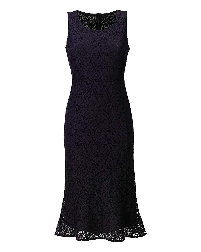 Lace Peplum Hem Dress Lace Peplum Hem Dress