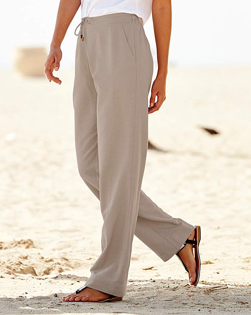 Linen Mix Trousers - Long Linen Mix Trousers - Long