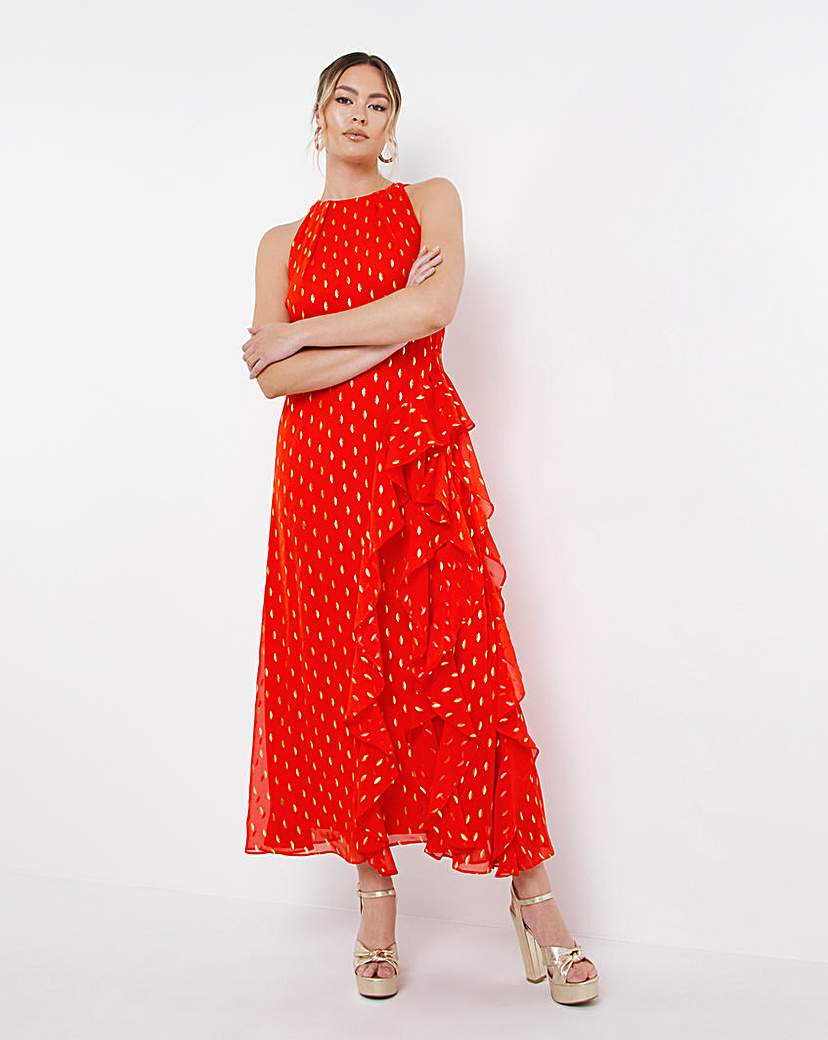 Joanna Hope Foil Print Maxi Dress