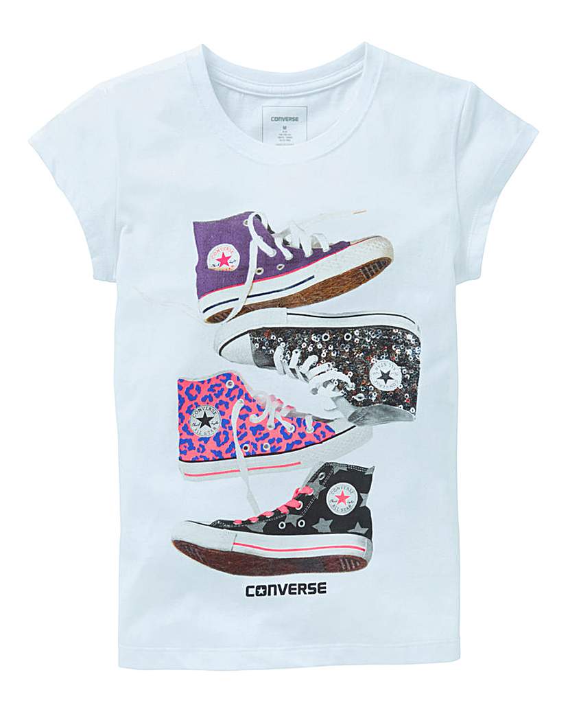 Converse Girls Stacked Chucks T-Shirt Converse Girls Stacked Chucks T-Shirt