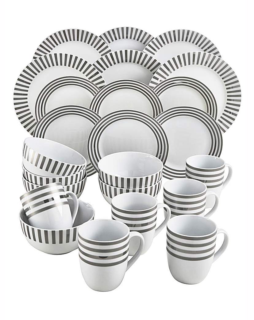Meridian 24-Piece Platinum Dinnerset Meridian 24-Piece Platinum Dinnerset