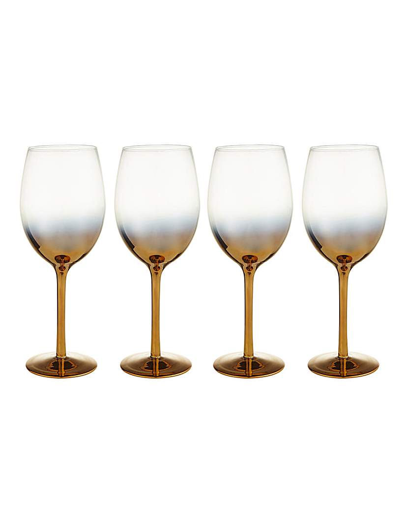 Gold Ombre Wine Glasses Set of 4 Gold Ombre Wine Glasses Set of 4