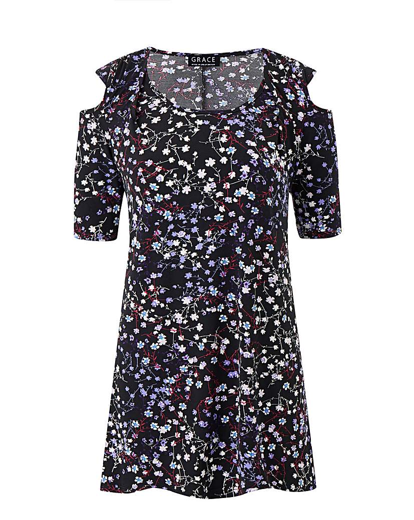 Grace cold shoulder ditsy tunic Grace cold shoulder ditsy tunic
