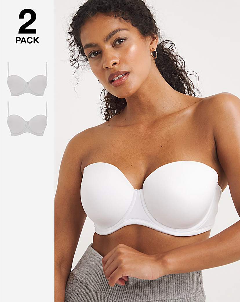 2 Pk Feather Touch Multiway Moulded Bras