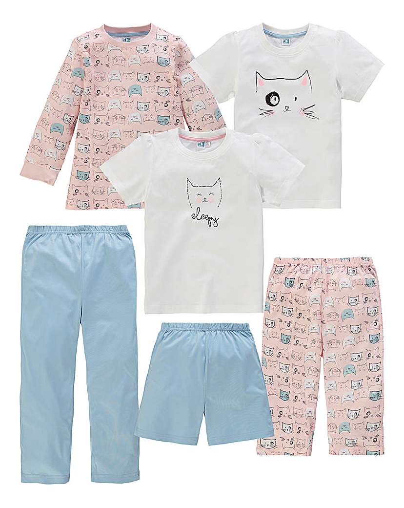 KD Edge Girls Pack of 6 Pyjamas KD Edge Girls Pack of 6 Pyjamas
