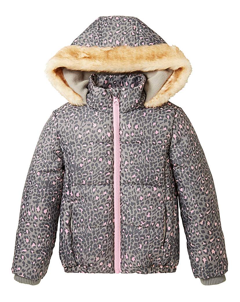 KD Girls Padded Leopard Print Coat KD Girls Padded Leopard Print Coat