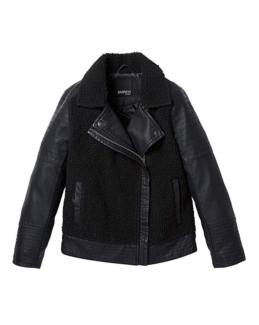 KD Girls PU and Faux Sheep Biker Jacket KD Girls PU and Faux Sheep Biker Jacket