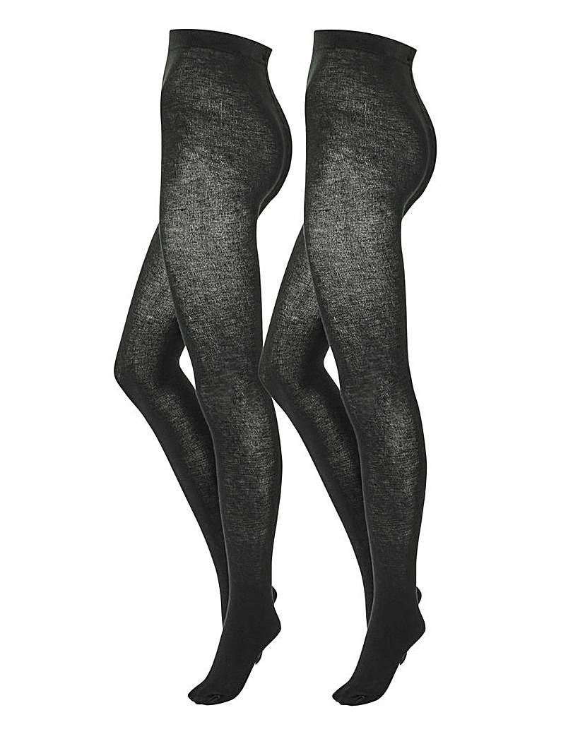 2 Pack Black Supersoft Woolly Tights 2 Pack Black Supersoft Woolly Tights