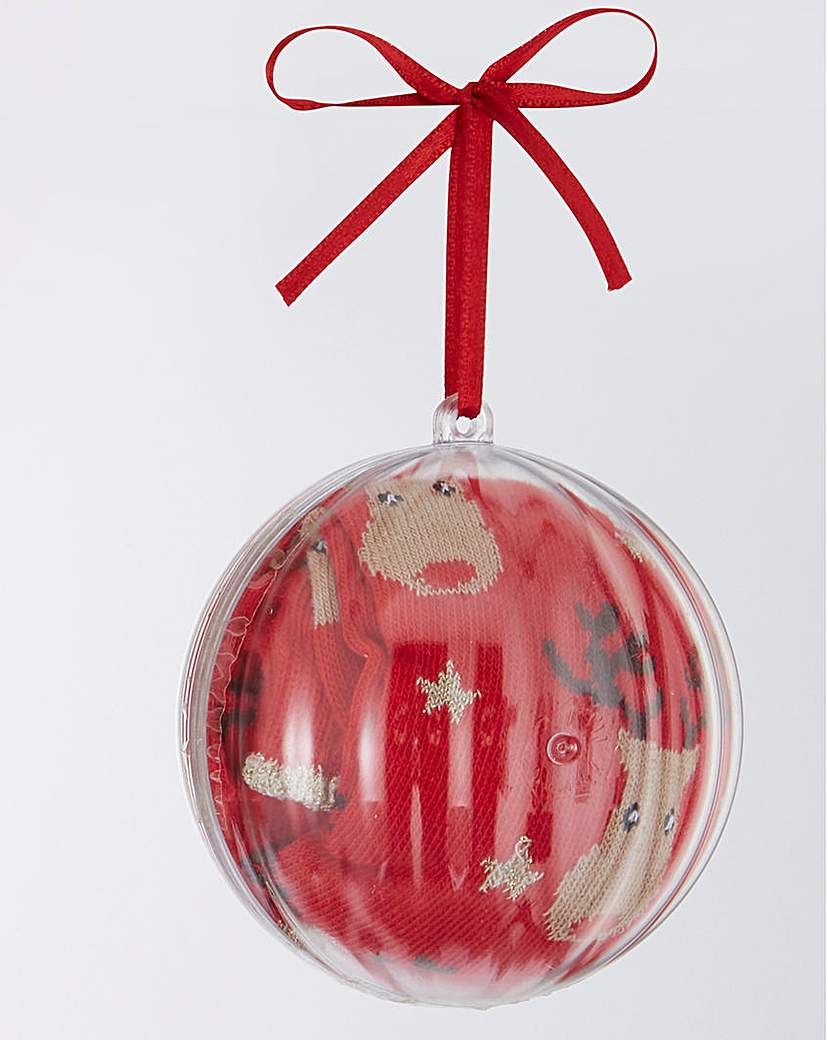 Bauble Reindeer Ankle Socks
