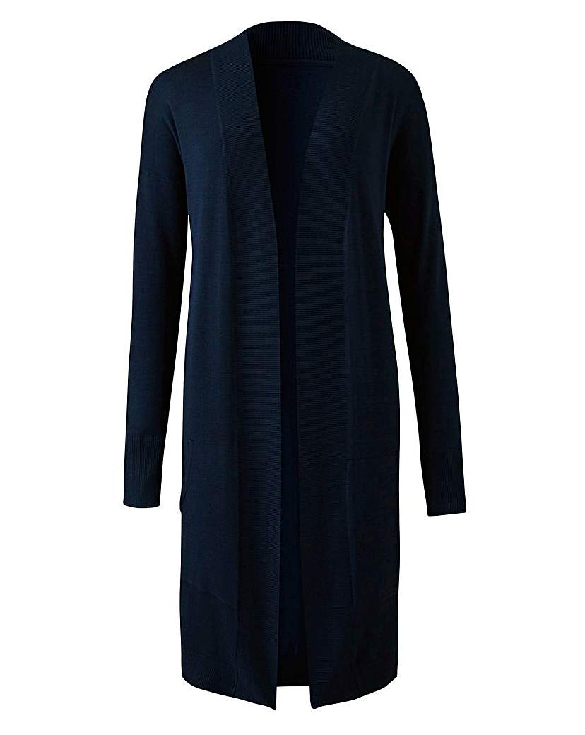 Longline Kangaroo Pocket Cardigan Longline Kangaroo Pocket Cardigan