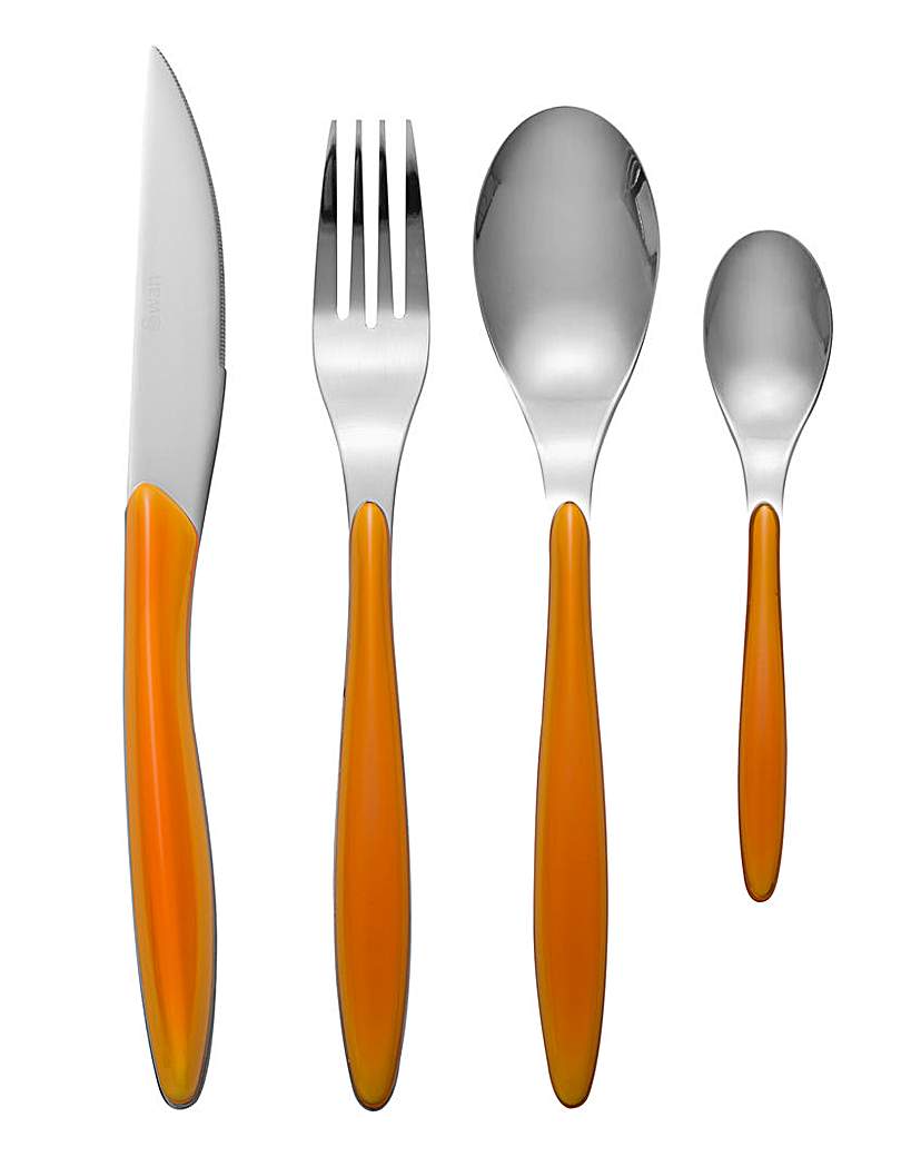 Swan Oslo 24 Piece Cutlery Set Orange Swan Oslo 24 Piece Cutlery Set Orange