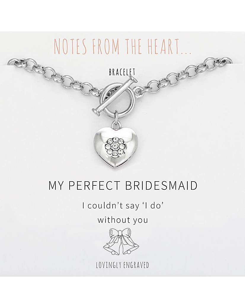 My Perfect Bridesmaid Heart Bracelet