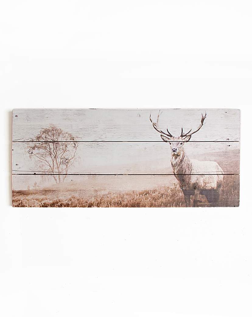 Stag Print on Wood Stag Print on Wood