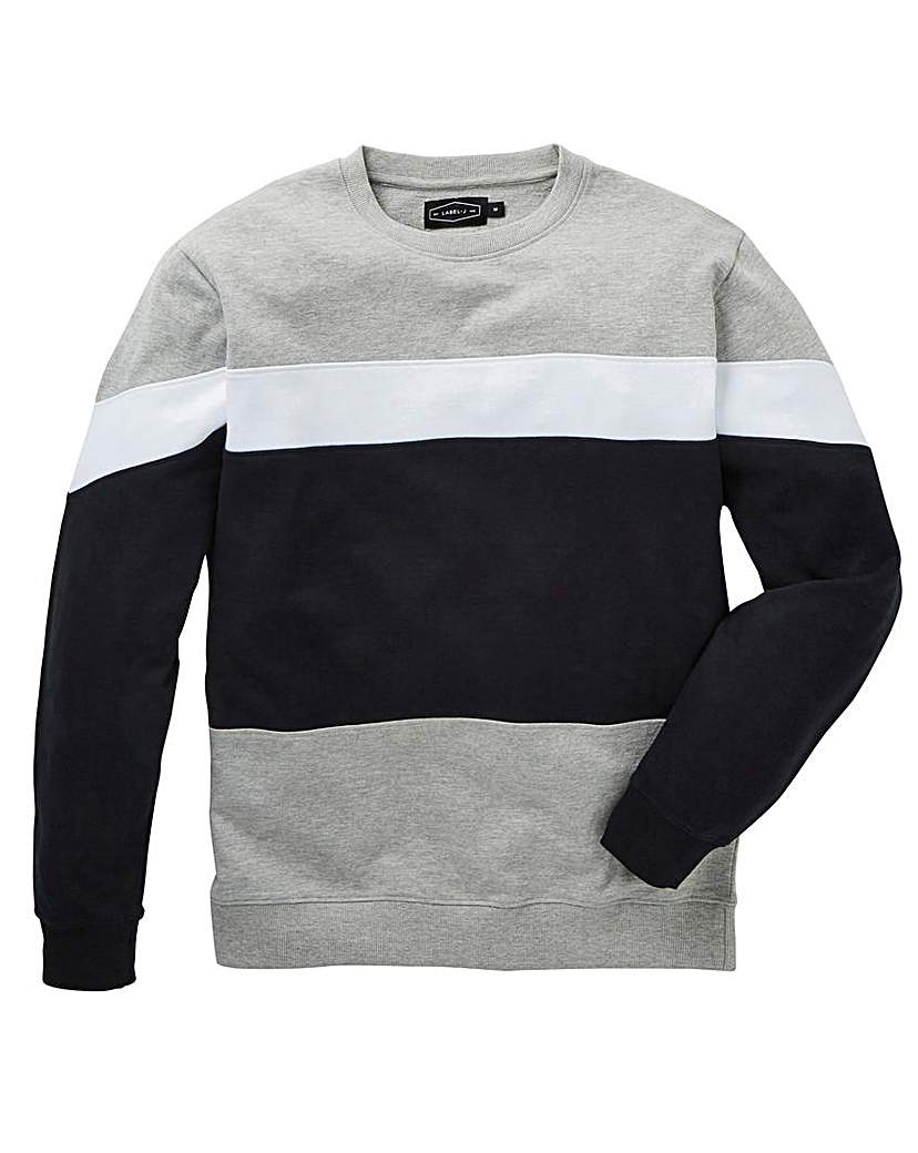 Label J Cut and Sew Crew Sweat Long Label J Cut and Sew Crew Sweat Long