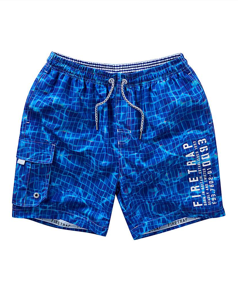 Firetrap Tyler Pool Print Swim Shorts Firetrap Tyler Pool Print Swim Shorts