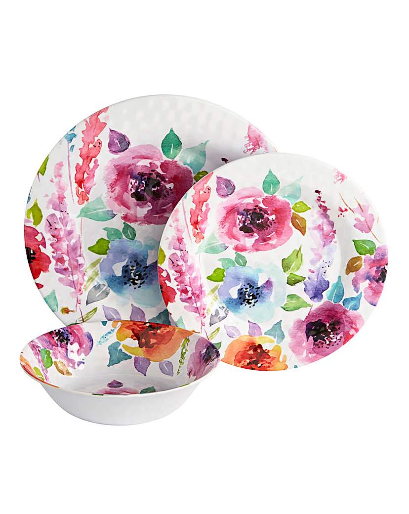12pc Melamine Floral Dinnerset 12pc Melamine Floral Dinnerset